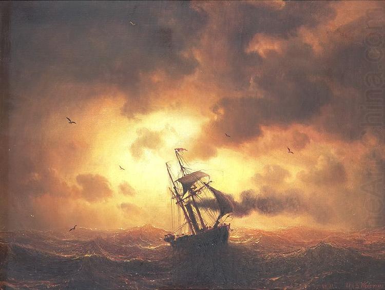 marcus larson Stemship in Sunset china oil painting image
